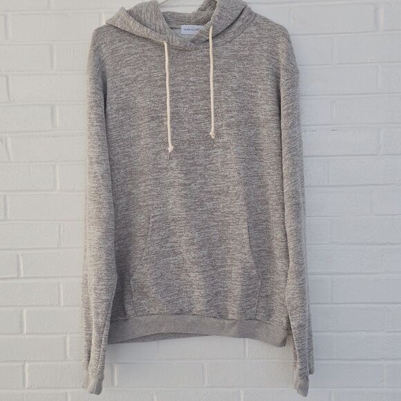 John Elliott Gray Knit Pullover Hoodie Cotton Polyester Long Sleeve Size 5 (XL)